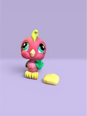 Littlest Pet Shop LPS Cockatoo Parrot #394 with Soap Accessory